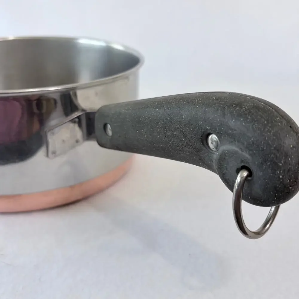 Revere Ware Saucepan 2 Quart Copper Bottom Double Ring Stamp No Lid